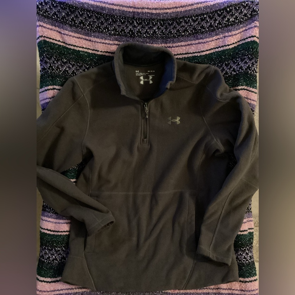 Size Medium Men's Under Armour Cold Gear 1/4 Quarter Zip Fleece Lined Jacket